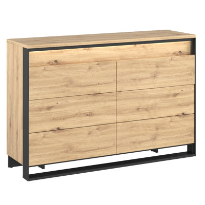 Niamh 130cm W 6 - Drawer Chest of Drawers