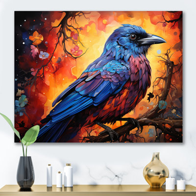Corbeau «Bold» - impressions sur toile d'animaux