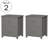 End Tables with Drawers - 2 Piece Sofa or Bedside Tables with Silver Knobs - Traditional Wooden Night Stand or Side Table Pair