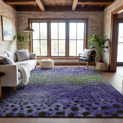 Premium Machine Washable Christina AMF1074 Circles Rug