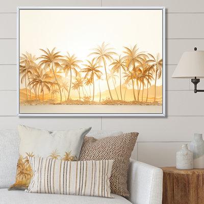 «Golden Grove Palm Tree Shadows I» sur toile