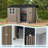 10x8 FT Outdoor Storage Shed with 450 Cu Ft Capacity - Weather-Resistant Steel Garden Shed with Gable Roof & Grid Windows-125304382
