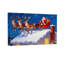 Noël, père Noël, traîneau, renne, toit enneigé, ciel nocturne-371367762