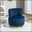 Chaises d'appoint pivotantes tonneau avec siège large-130605529