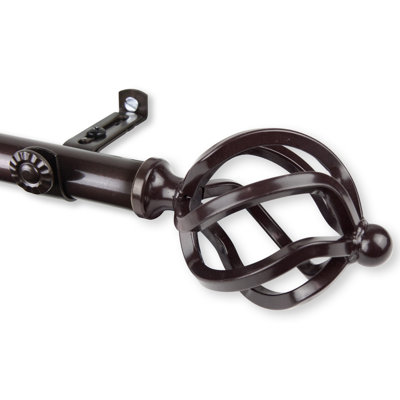 Leavens Steel Adjustable Single Curtain Rod
