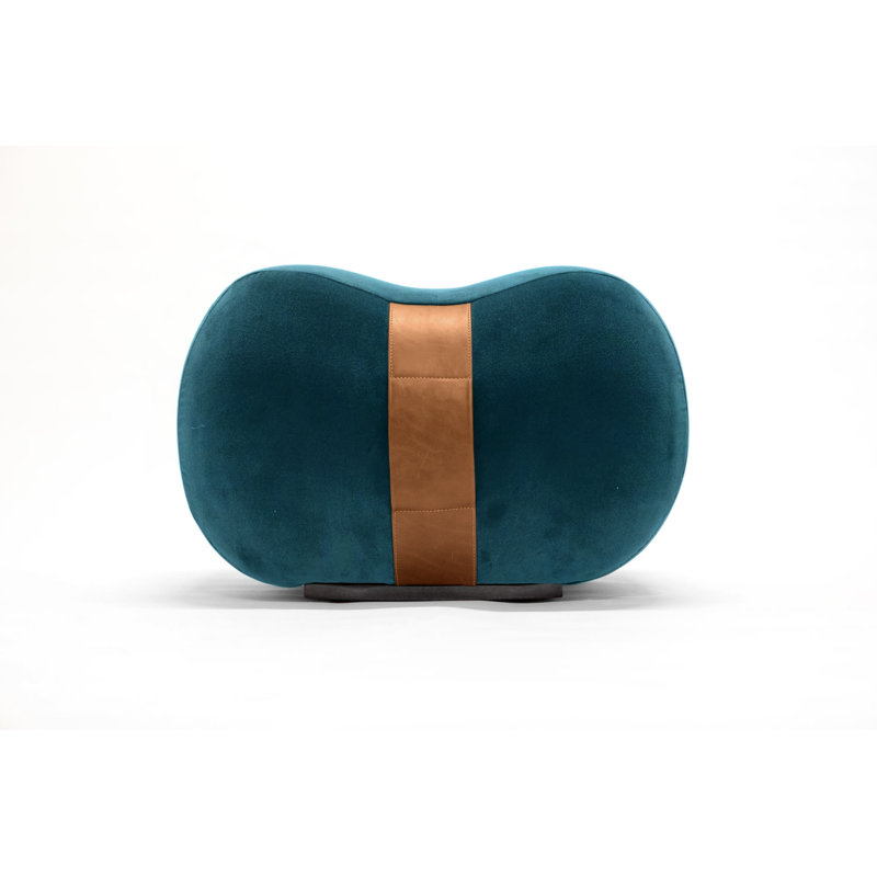 Milo Velvet Ottoman, Ming/Chesterfield Velvet
