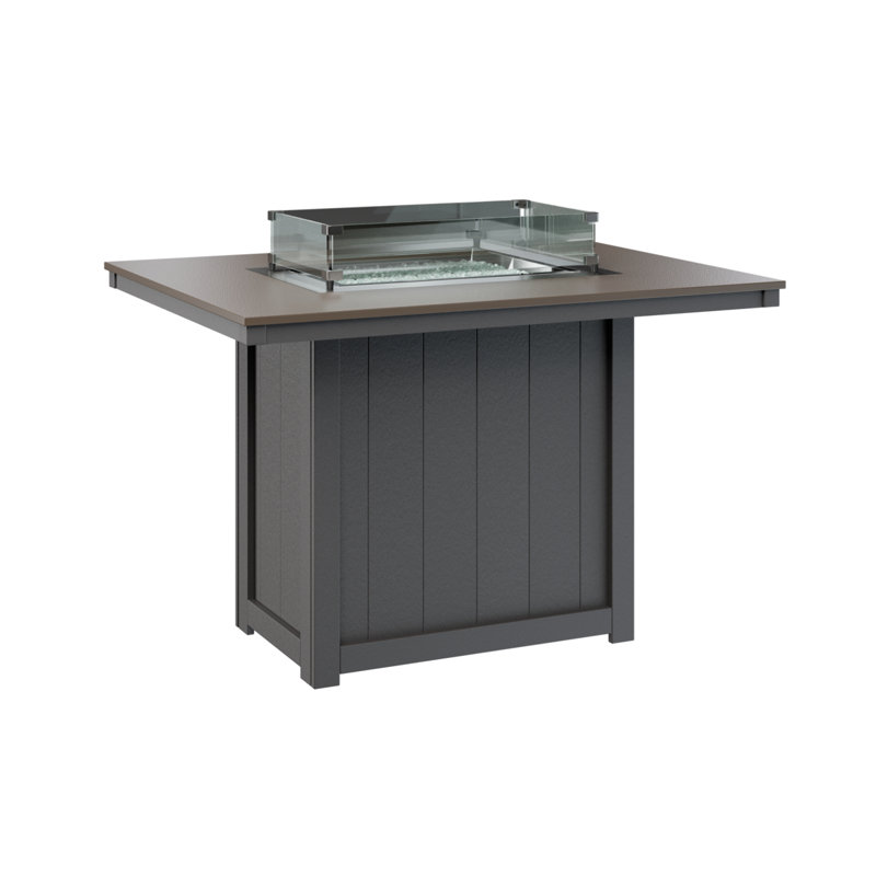 Foyer de table berlinois Donoma, Bronze martelé avec base gris fumée, H 36 po x l 41 po x P 54 po