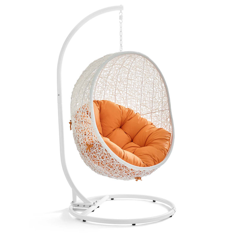 Balancelle d'extérieur avec support Modway Hide, Blanc / orange