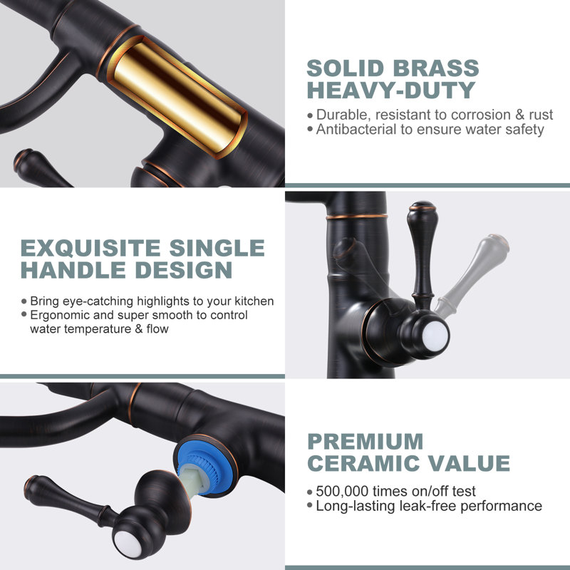 Aleasha Kitchen Faucet, Oil Rubbed Bronze