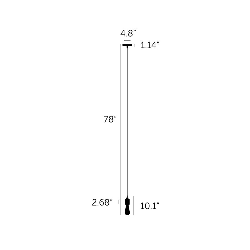1 - Light Pendant, Brass