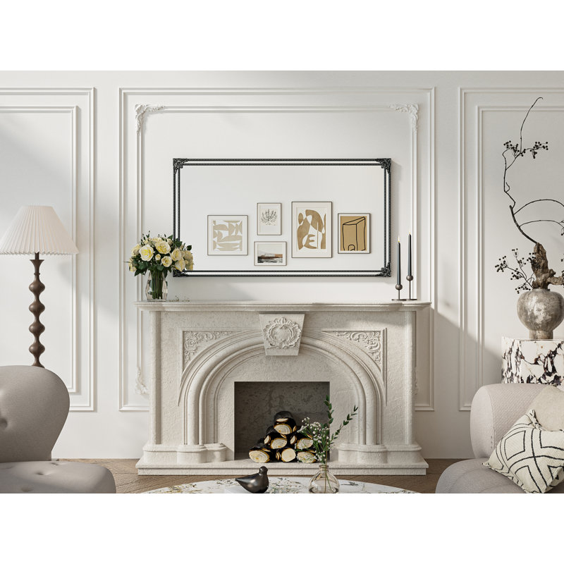 Miroir décoratif mural Berrilee, Noir antique, 55 po x 30 po