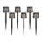Matte Black Solar Powered Integrated LED Pathway Light Pack