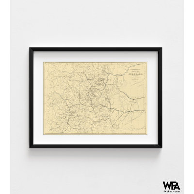 Colorado Map Art Print, Framed Colorado Map Artwork, Map Wall Decor Print, Colorado Map Wall Art, Framed Wall Art, Oversized Wall Art