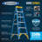 3 - Step Fiberglass Folding Step Ladder