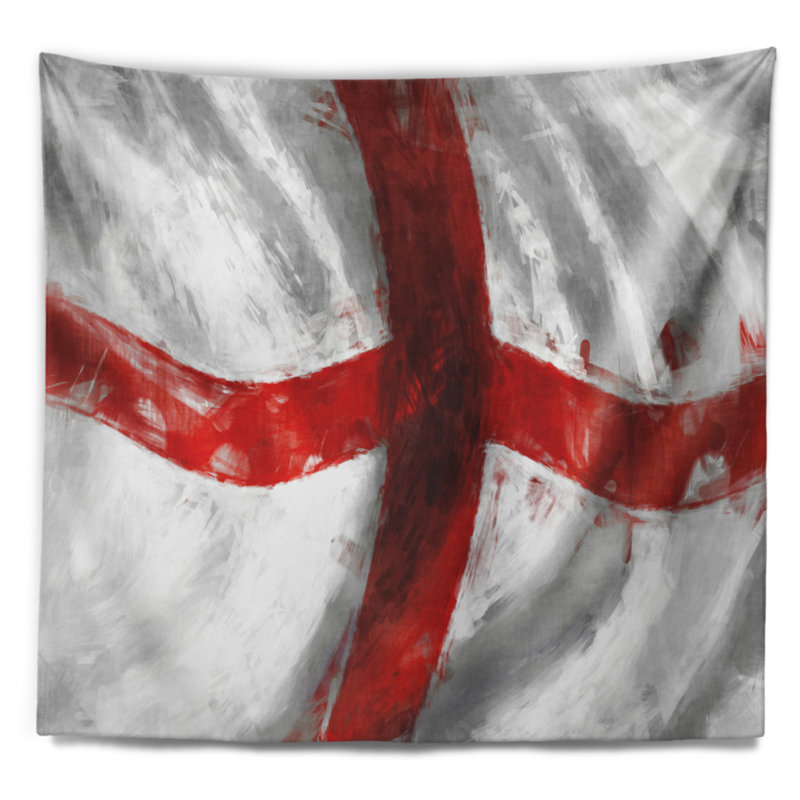 Drapeau de la tapisserie d'angleterre, H 68 po x l 80 po