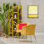 Art mural jaune sur toile flottant abstrait jaune par Incado-653737655-653737650