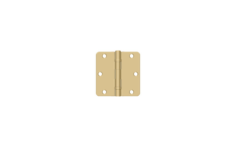 64'' x 64'' Steel Surface Mount Hinge, Brushed Brass