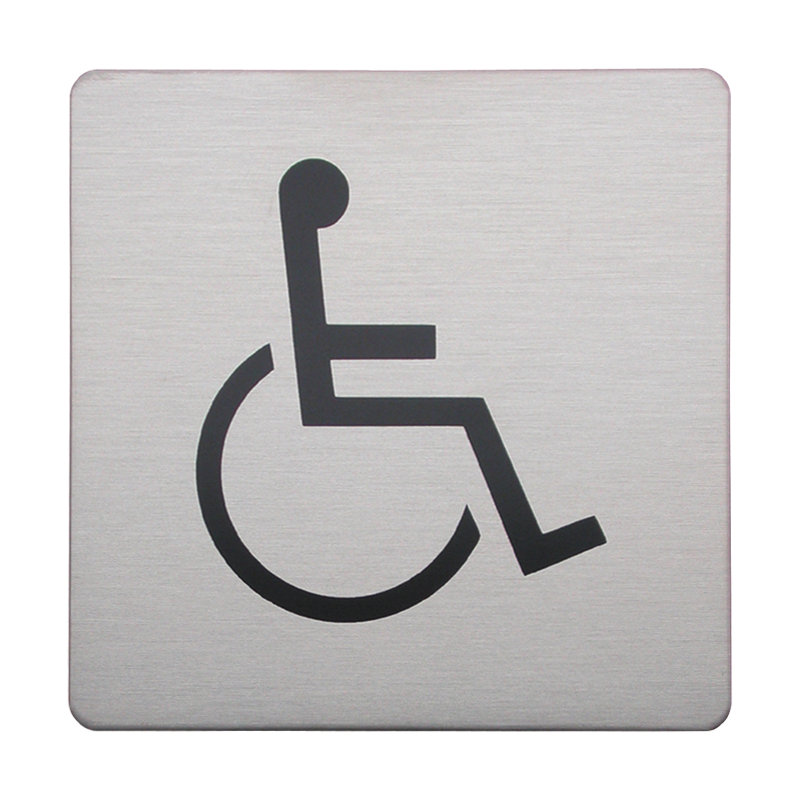 Sula Square Disabled Sign in Brushed