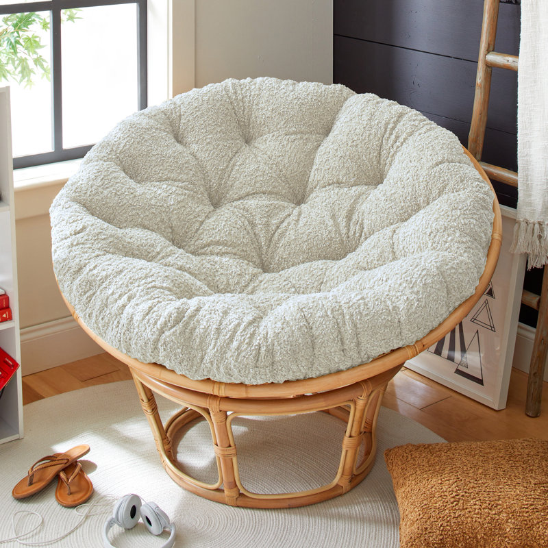 Outdoor 4'' Papasan Seat Cushion, Zazzle Quartz
