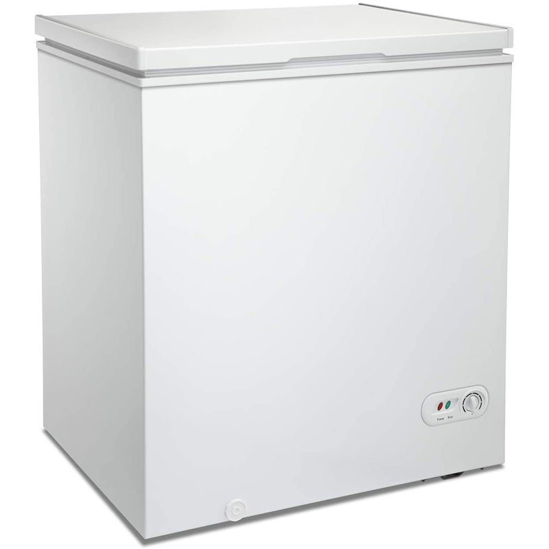 5 Cubic Feet Chest Freezer with Adjustable Temperature Controls, White
