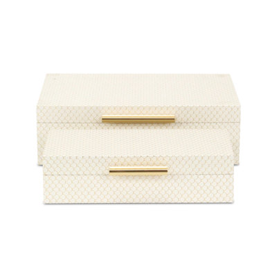 Mariline Elegant Fish Scale Pattern Rectangular Box Set