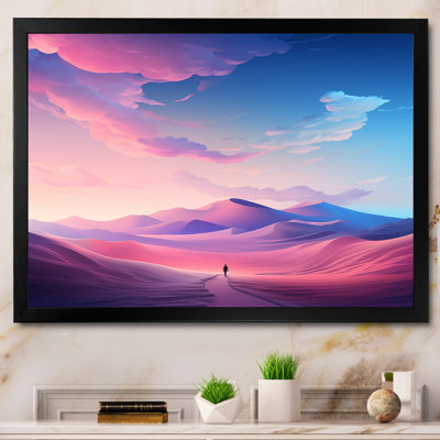 Dunes célestes roses et bleues «Desert Expedition III» - art mural désert