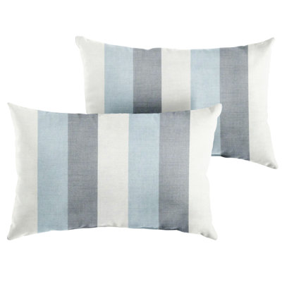 New Sunbrella 2023 Sunbrella® Lumbar Rectangular Indoor/Outdoor Pillow Cover & Insert