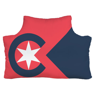 Cleveland Ohio Colours Red White Blue Headboard Pillow