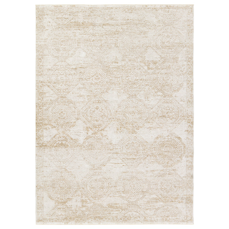 Tapis oriental blanc Vekhea, Rectangle 7 pi 9 po x 9 pi 9 po
