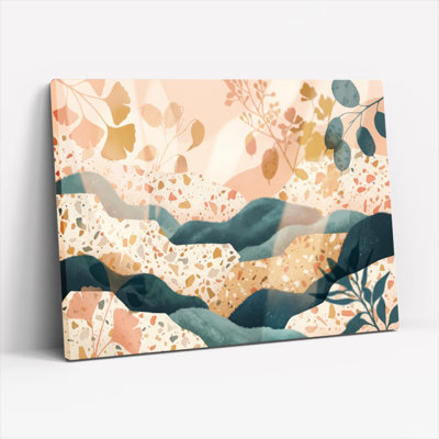 «Gallery Wrap», art mural sur toile pour le salon, la chambre à coucher, le bureau ou le vestibule - décoration murale décorative avec paysage abstrait
