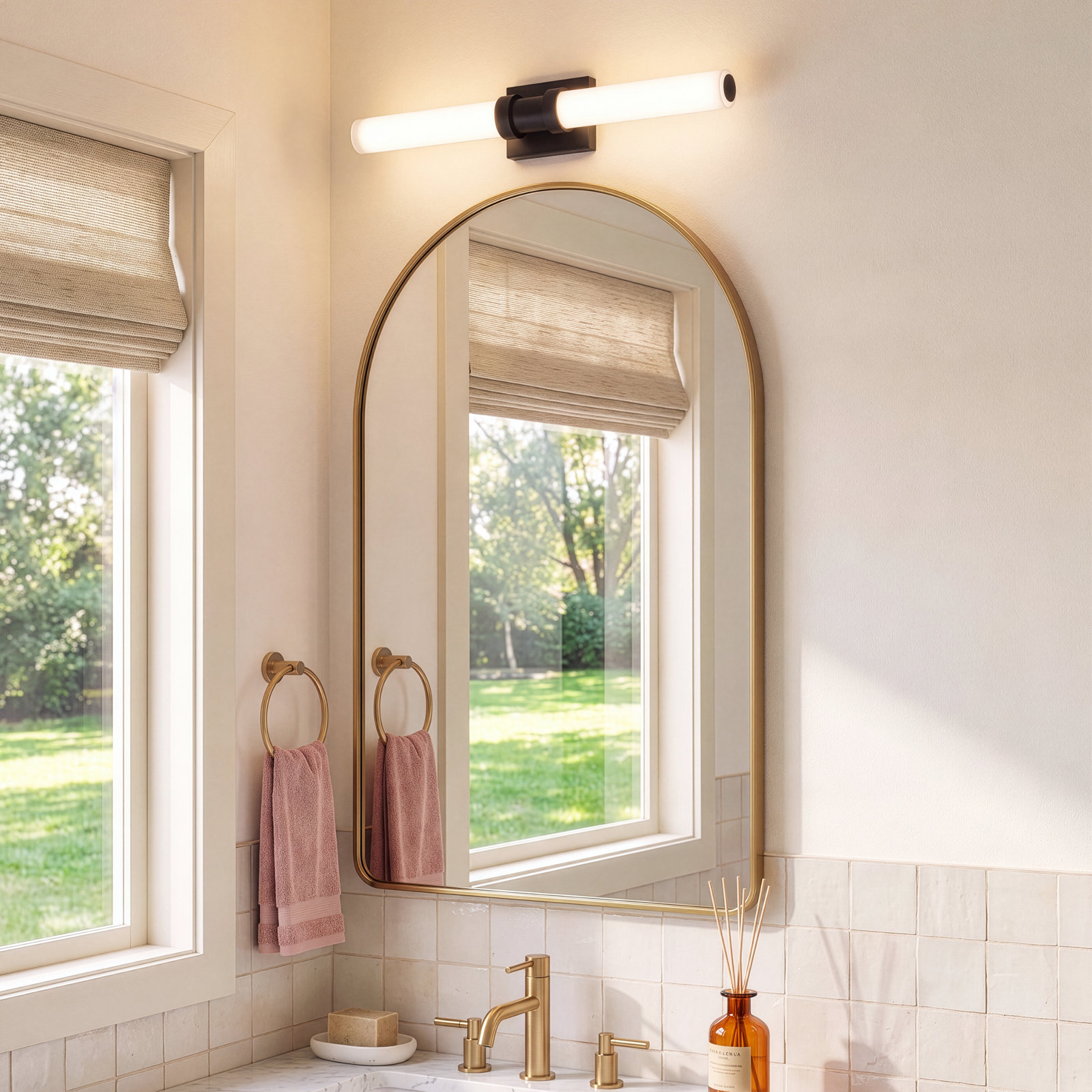 Kelan Single Light Dimmable LED Vanity Light, Midnight Black, 26.75"H x 4.75"W x 4.5"D, 20W