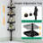 4-Tier Corner Shower Caddy Tension Pole Organizer - Black - Adjustable Rustproof Metal Pole With Plastic Shelves And Safety Guardrail, Bathroom Storage For Shower & Bathtub
