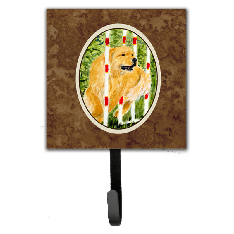 Porte-laisse et crochet mural golden retriever