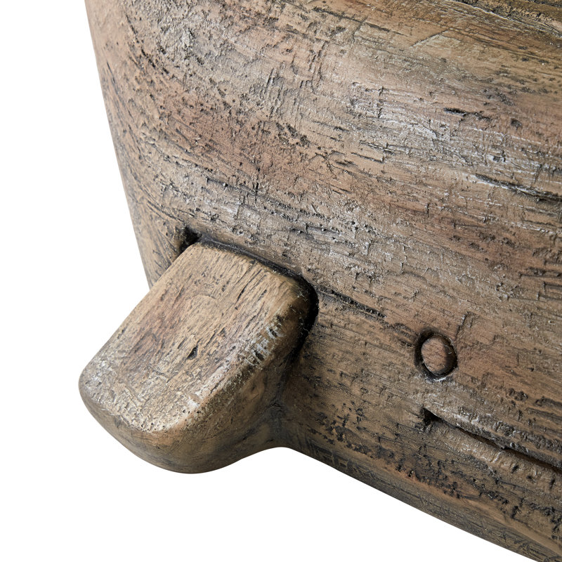 Table de bout Alaiza the Whale, Plateau noir / base brune