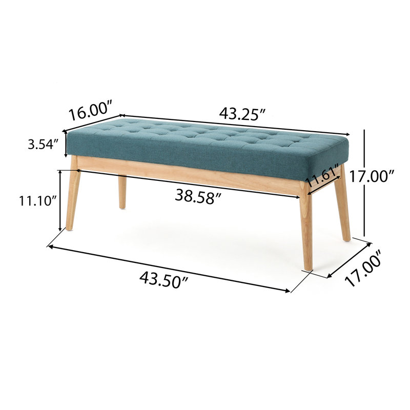 Couleur sarcelle tendance avec revêtement en tissu et structure en bois de bouleau. Support de rembourrage polyvalent