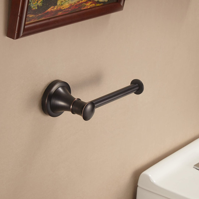 Porte-papier hygiénique mural en bronze huilé, distributeur de papier hygiénique de style campagnard anti-chute avec fixation à 3 voies