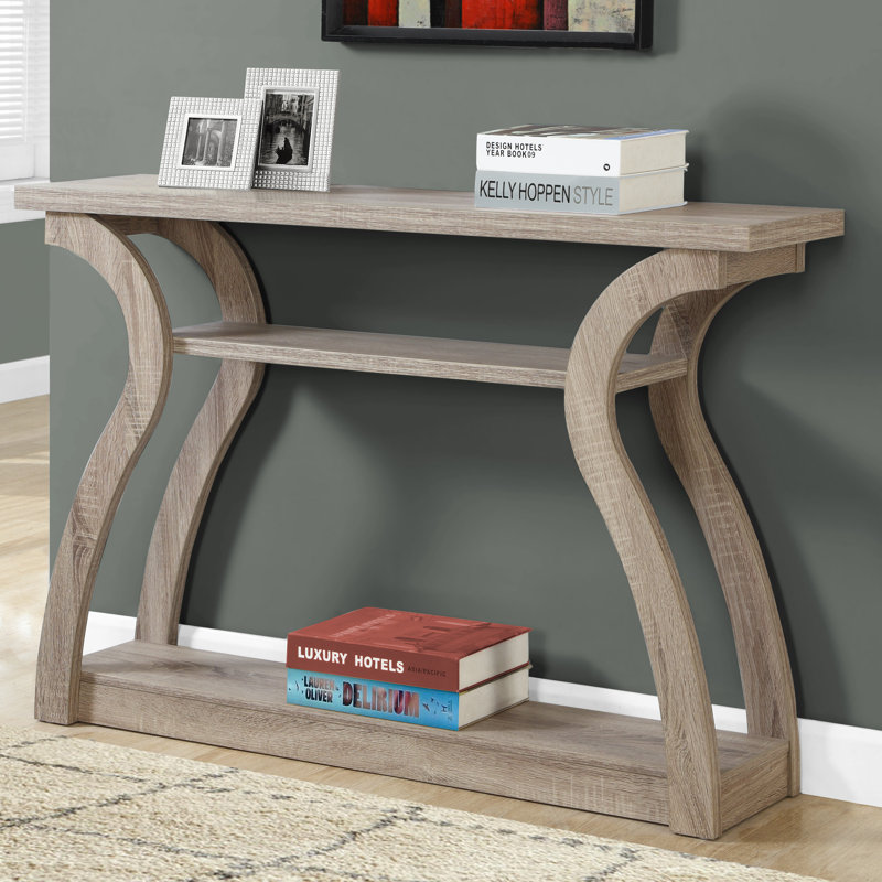 Accent Table, Console, Entryway, Narrow, Sofa, Living Room, Bedroom, Laminate, Contemporary, Dark Taupe
