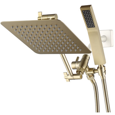 Extra Large Rainfall Shower Head Swivel Extension Arm With Handheld Spray