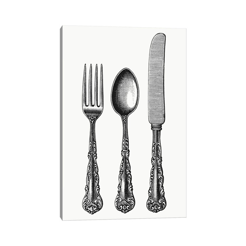 Cutlery by Art Mirano - Wrapped Canvas Print, 101.6cm H x 66.04cm W x 1.905cm W