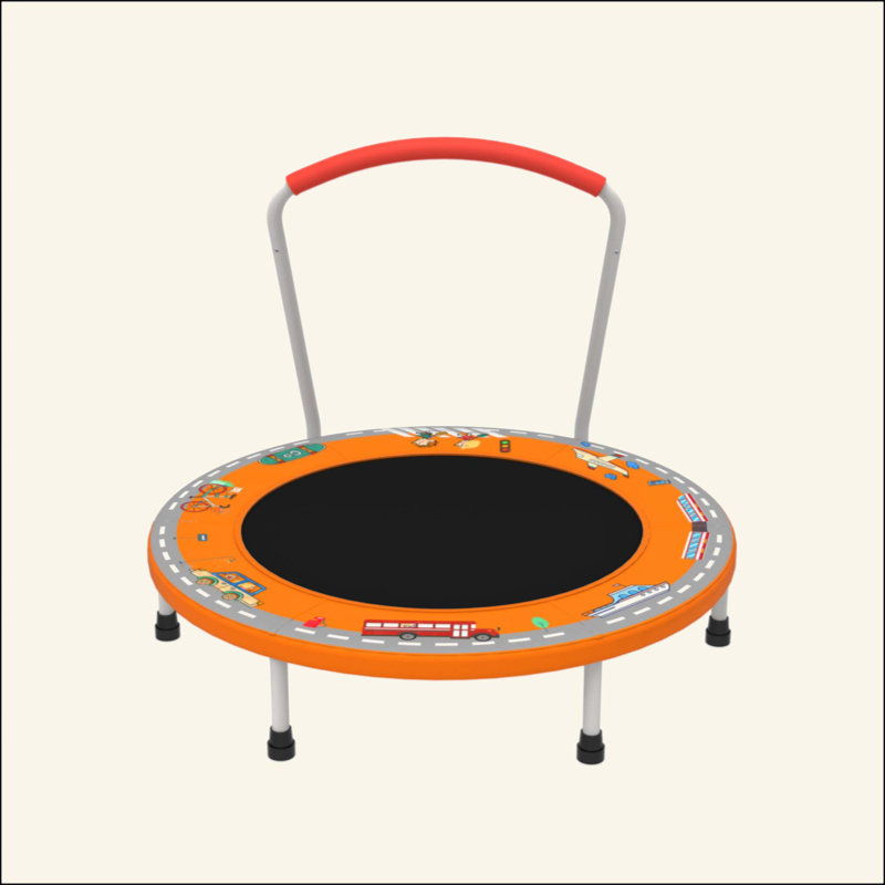 Mini trampoline d'intérieur pour enfants de 1 à 6 ans avec poignée extérieure amusante pour les enfants