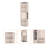 White 5 Large Shelves Corner Bar Cabinet