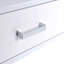 Bureau d'écriture blanc brillant et chrome avec port USB-1363207779