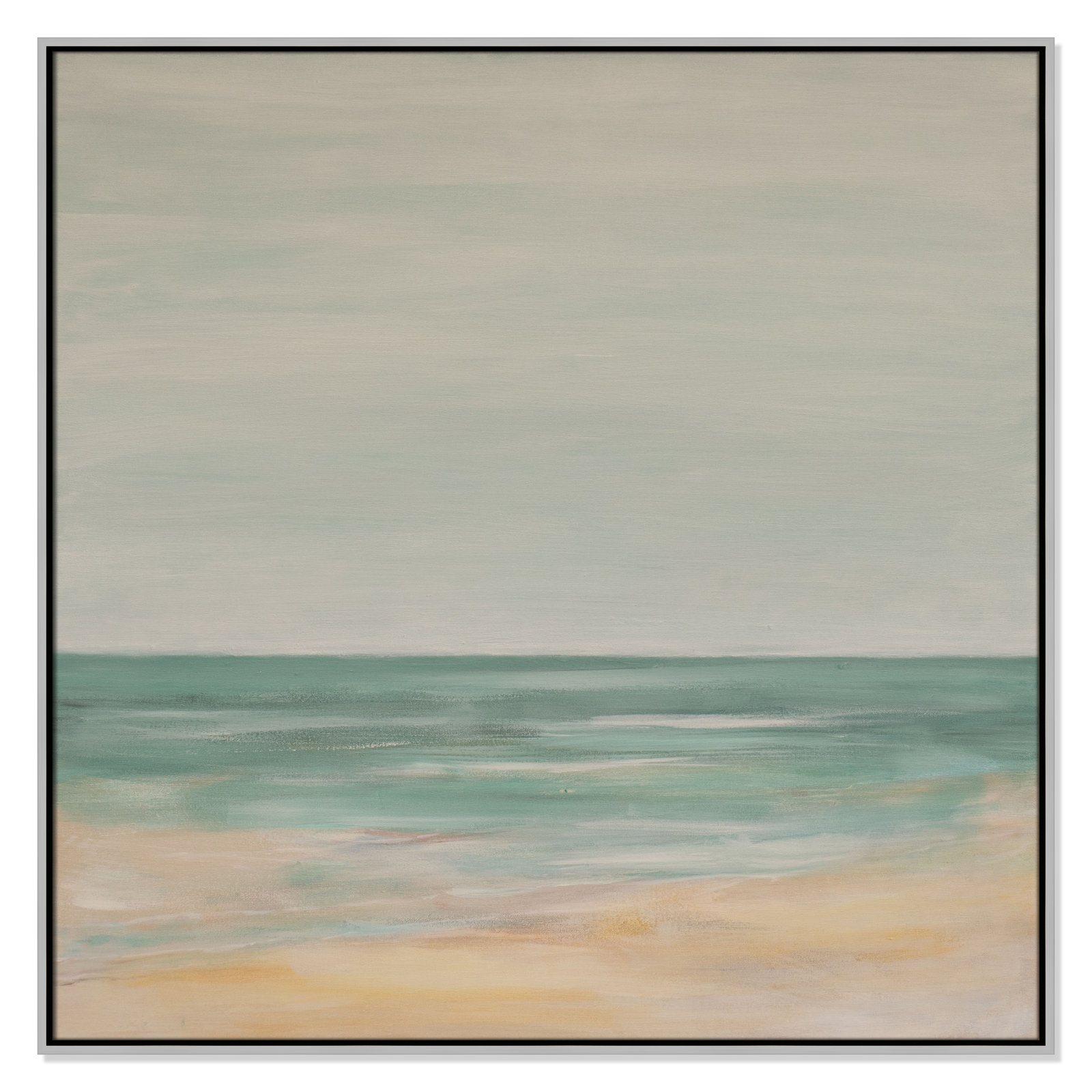 Horizon Print by S.H. Khan, 41.5" H x 41.5" W, Silver