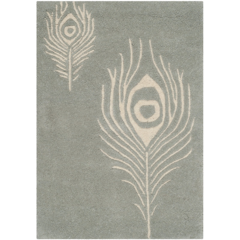 Nonia Hand Tufted Wool And Viscose Rug, Rectangle 2'6" x 4'