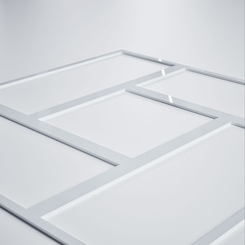 Panneaux muraux décoratifs en acrylique Sheffield, moyen, l 15 3/8 po x H 15 3/8 po x T 1/8 po, blanc, Blanc