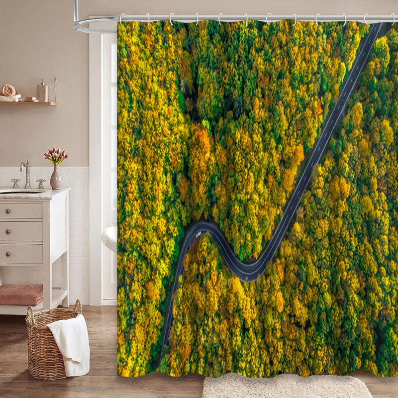 Rideau de douche Road Road Winding Way, L 72 po x l 78 po
