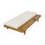 Ensemble de méridienne avec appui-tête, espace disponible sur un côté, bois d'acacia avec coussins de salon résistants à l'eau (beige et 3 fois et 4 pouces)-576400259