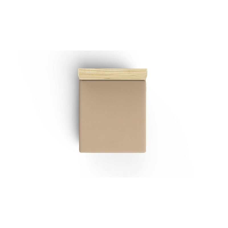 Premium Ranforce Single Fitted Sheet, Beige, 35.4 x 74.8 + 9.8 inches | 100% Cotton, 142 Thread Count, Antibacterial Protection, Sanforized | Machine Washable at 30°C | Soft, Durable, and Comfortable Bedding