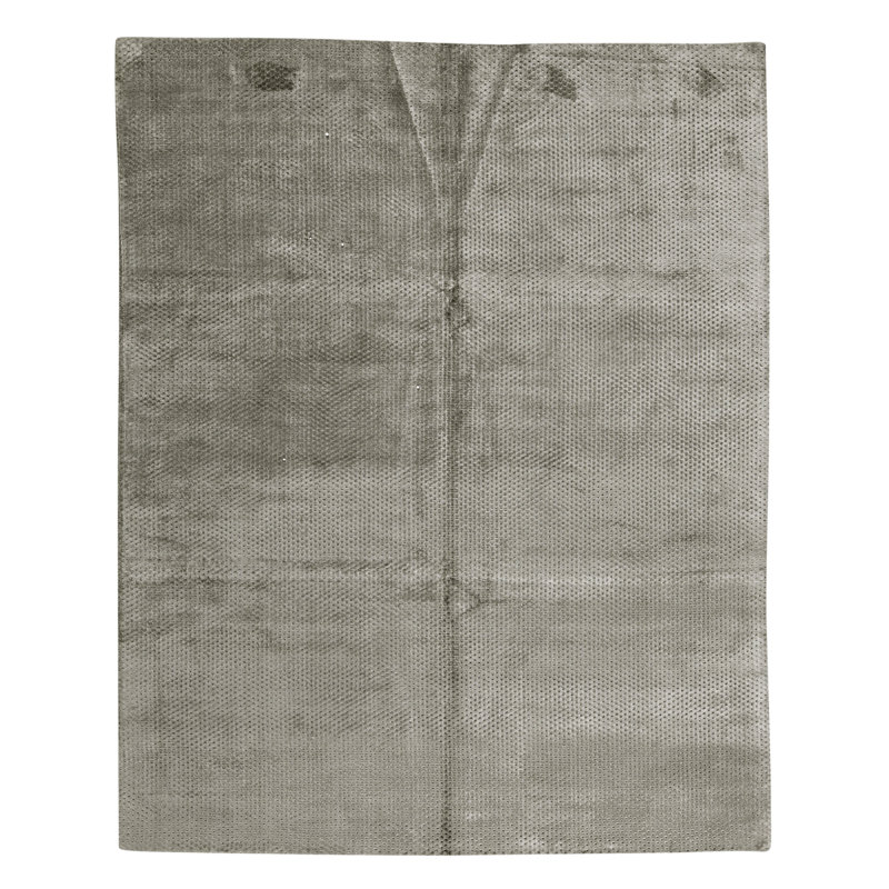 High-Quality Hand-Knotted Silver And Grey Area Rug
