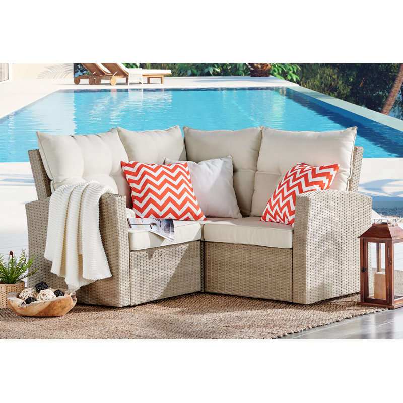 139.7cm Wide Patio Sectional with Cushions